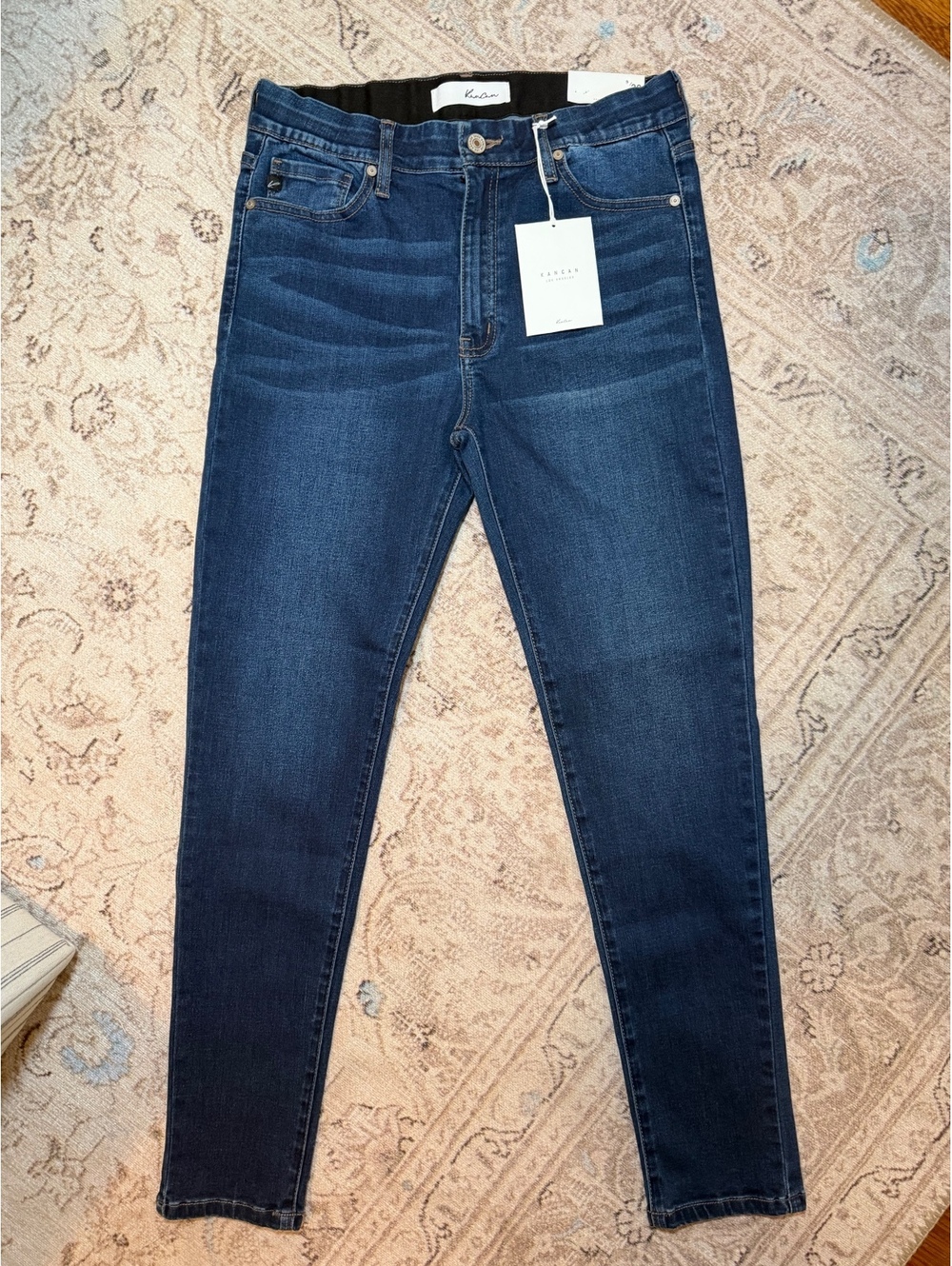 KanCan High Rise Skinny Jeans in Dark Blue, Size 9/28